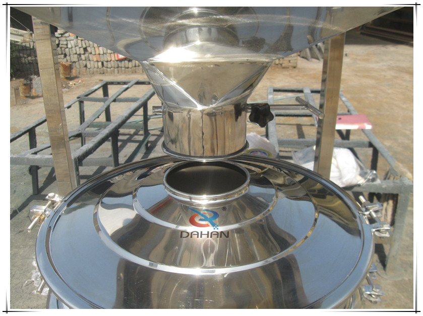 hopper type vibrating sieve